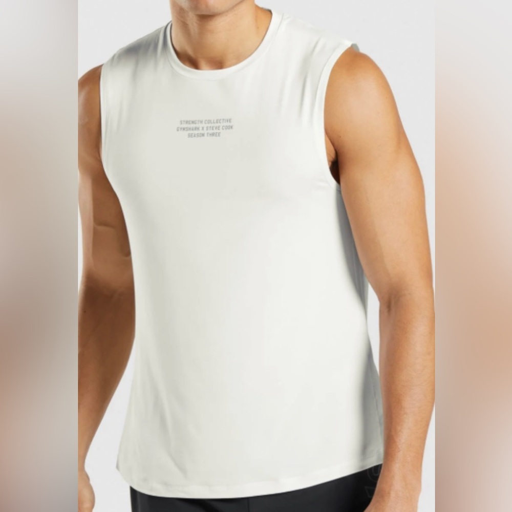 GYMSHARK x Steve Cork white 2XL sleeveless top